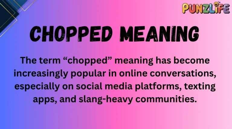 Chopped Meaning