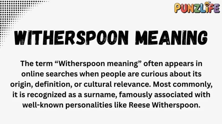 Witherspoon Meaning